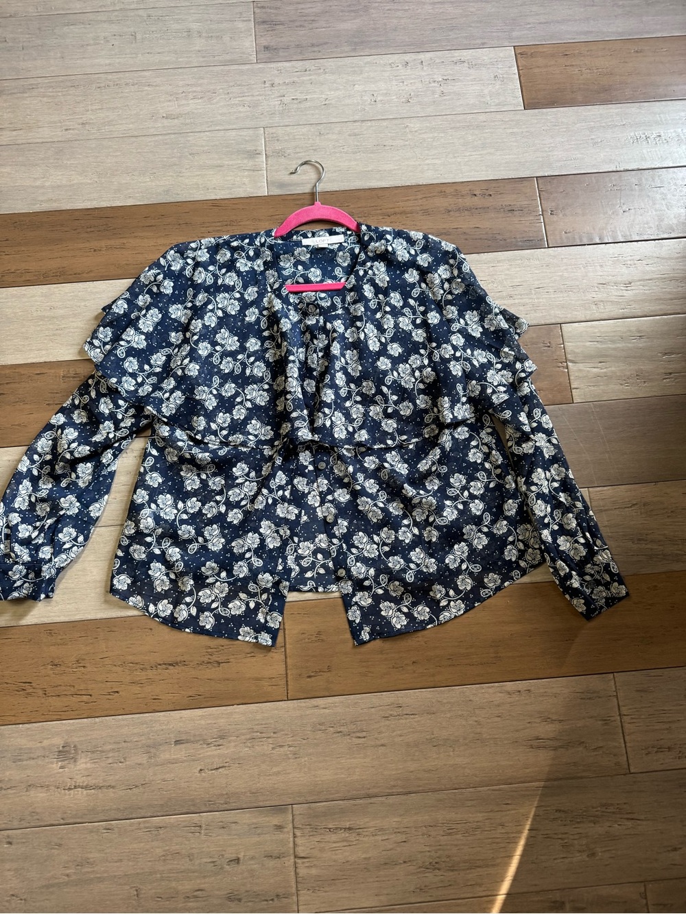 Loft Floral Cape Blouse